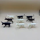 Original Lot Of 9 MARX Playset Longhorn Cattle In Multiple Colors