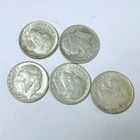 ROOSEVELT SILVER DIMES LOT OF 5 90% SILVER CIRCULATED COINS FREE SHIPPING #9031