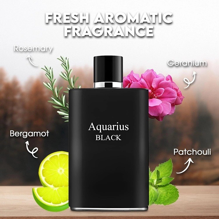 AQUARIUS BLACK FOR MEN designer EDT cologne 3.4 oz spray | eBay