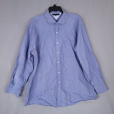 Tommy Hilfiger Men's Casual Button-Down Shirt Blue XL 17.5 34-35 Regular Fit