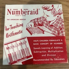 Vintage 1959 NUMBERAID Abacus for Teaching Math - Tools for Education Inc.