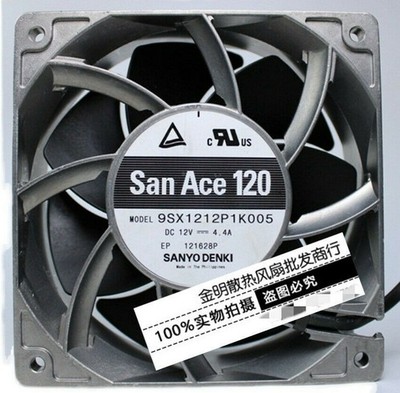 New-Open Box Sanyo12038 9SX1212P1K005 12V4.4A Violent High Wind Cooling Fan 12CM