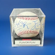 Flava Flav Autographed Baseball From Game In 2010, Unusual Item, Flavor Flav