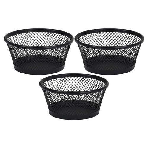 3PCS Mesh Paper Clip Holder Paperclip Containers Desk Binder Clip Storage Holder