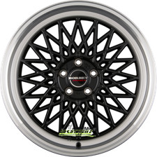 Borbet B black rim polished 8x18 ET35 - LK5/112 ML66.5 Felge Alu