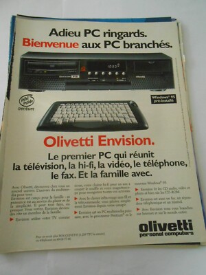 Werbung Reklame 1995 Olivetti Envision Der 1. PC angeschlossen