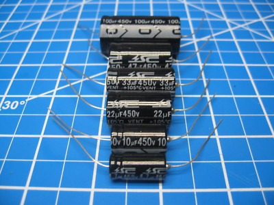 SC - GHA Series - Axial Electrolytic Cap Sampler - 450V - 6 Values - 6 pcs