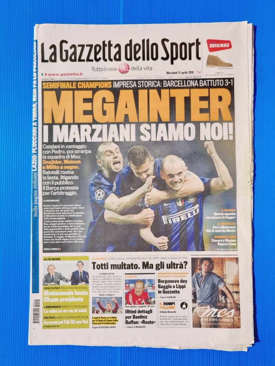 Journal Screen Sport 21 April 2010 Inter-Barcellona 3-1 Send