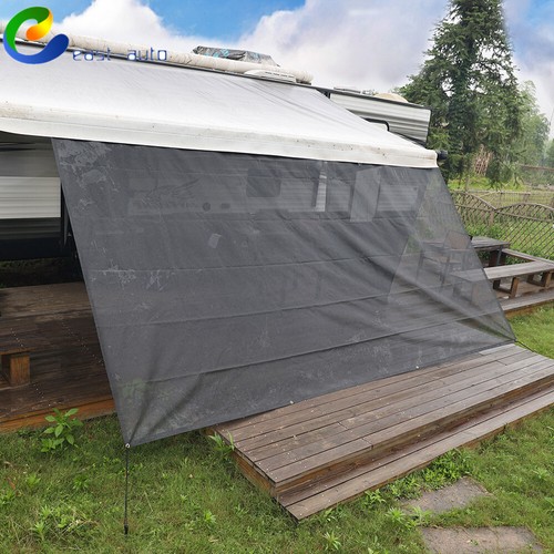 RV Awning Complete Kit 11-20' Feet Sun Shade Solar Mesh Canopy Screen Privacy - Picture 5 of 15