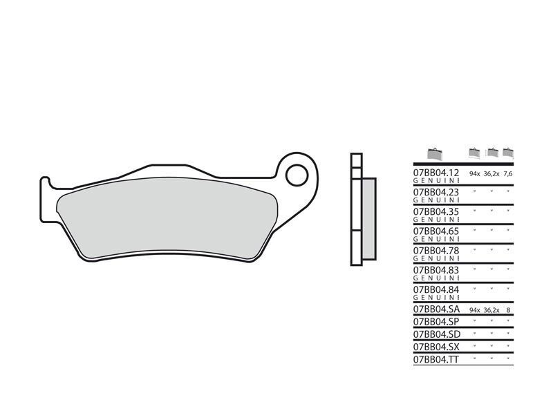 Plaquettes de frein ARRIERE BREMBO BMW R 1200 NINE-T URBAN GS pour resoudre les sifflements au frein