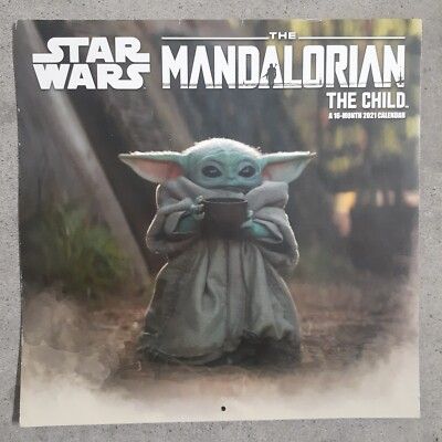 Star Wars Calendar The Mandalorian The Child Baby Yoda 2021 16 Months Movie  F | eBay