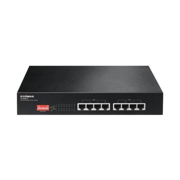 Edimax LONG RANGE 8-PORT FAST ETHERNET POE+ SWITCH WITH DIP SWITCH