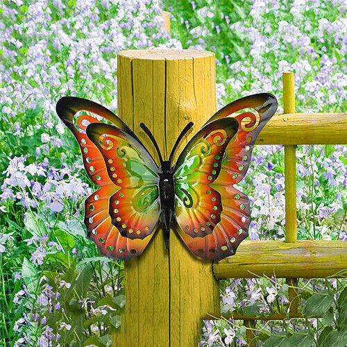 Outdoor Wall Decor Butterflies Sculpture Decorations Hanging - Picture 12 of 14