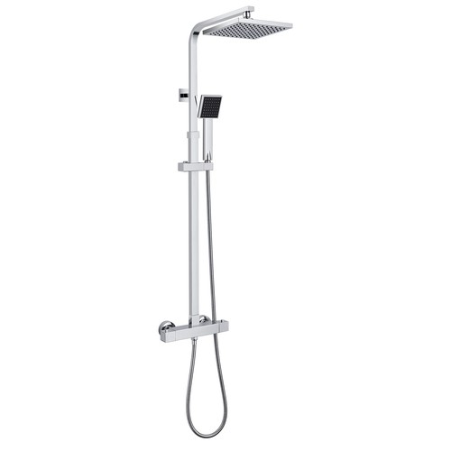 Duschsystem mit Thermostat Duscharmatur Regendusche Duschset Handbrause Dusche - Bild 7 von 12