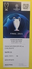 VIP Ticket 2021 UEFA Champions League Final Chelsea Man City (Mint Condition)