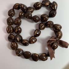 Tagua Nut Beads Necklaces to Wear or Craft Polished Knotted Ribbon