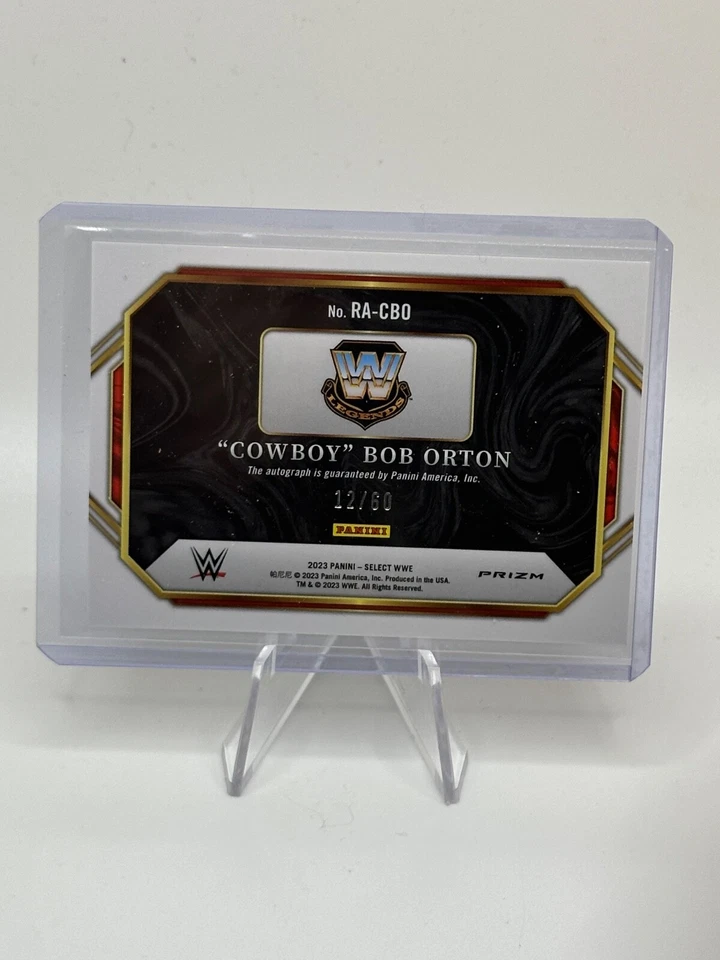 2023 WWE - Select - Auto - Ringside Action - Red /60 - #8 Cowboy Bob Orton - Image 2 of 2