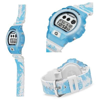 CASIO G-SHOCK DW-6900RH-2JR Hachimura Rui Model Ice Blue White