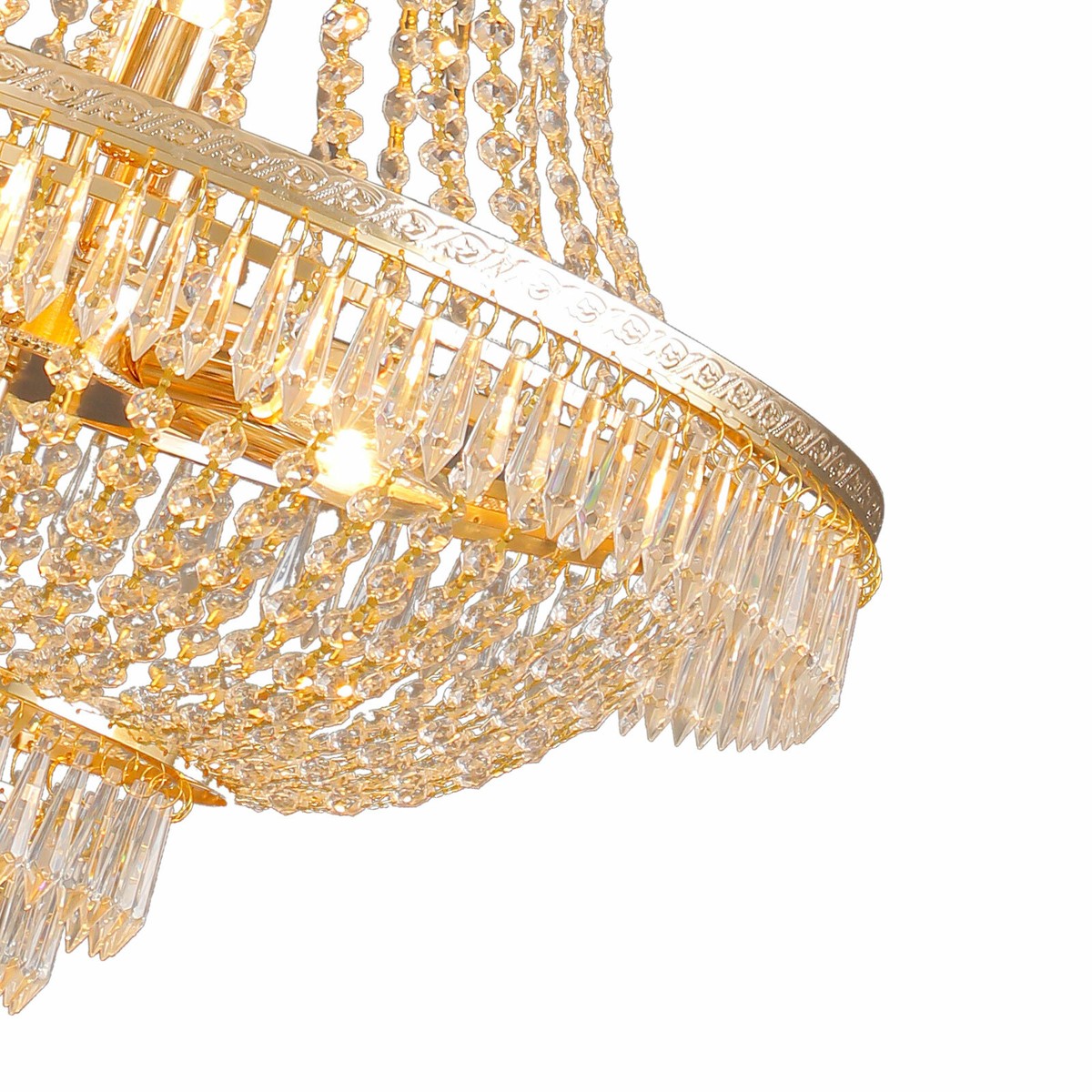 Luxury K9 Crystal Chandelier Gold French Empire Large Foyer