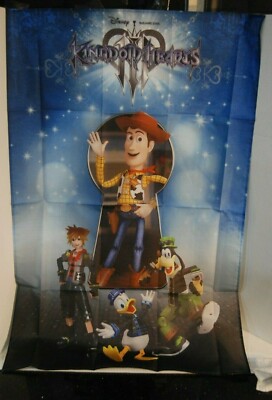 Kingdom Hearts 3 KH3 Fabric Poster Toy Story GameStop Preorder Exclusive 27x41