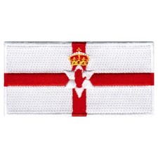 NORTHERN IRELAND FLAG embroidered iron-on PATCH IRISH UK UNITED KINGDOM IRISH