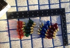 Box of 25 NEW 6w color mix multi-color S6 petite round CHRISTMAS LIGHT BULB C7