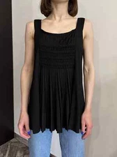 STRENESSE Vest Top Viscose Blend Womens Black y2k Size 34