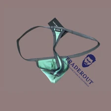 N2N Bodywear Men green sexy ass wet Thong swimwear size M L XL