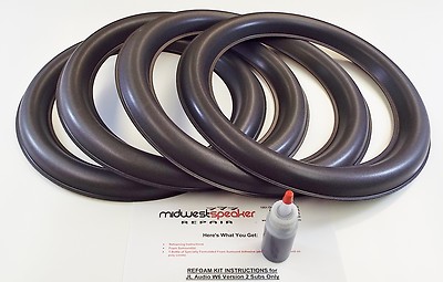 JL Audio 13W6v2 13W6v2-D4 13'' Subwoofer Refoam Repair Kit - 4 Foams with Glue