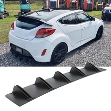 For Hyundai Veloster Rear Bumper Diffuser 10 Fins Spoiler Splitter Body Kit Set