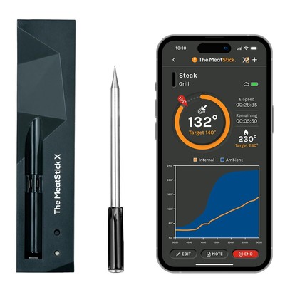 Meatstick X Set | Wireless Meat Thermometer With Bluetooth | 260ft Range | For B