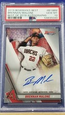 Brennan Malone - 2019 Bowman's Best Best of 2019 Autograph  PSA 10