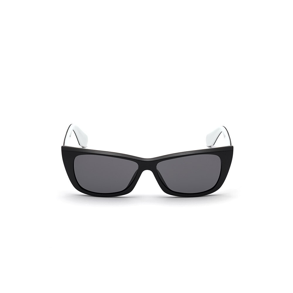 Adidas OR0027 01A Black &White Cat Eye Shiny Plastic Sunglasses