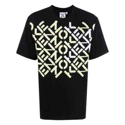 KENZO Men's Apricot Logo Printed Crewneck T-Shirt, Size S BLACK | eBay