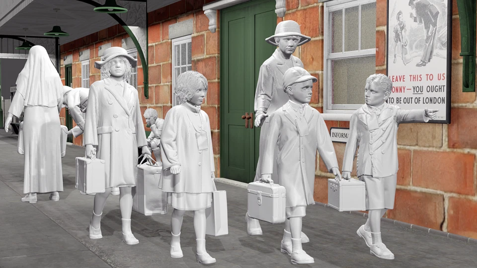 WWII The Blitz - Evacuees - Set 1 - 10 Figure Set - Image 3 of 4