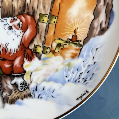 vintage Porsgrund Christmas GOD JUL Nisse & Nature decorative