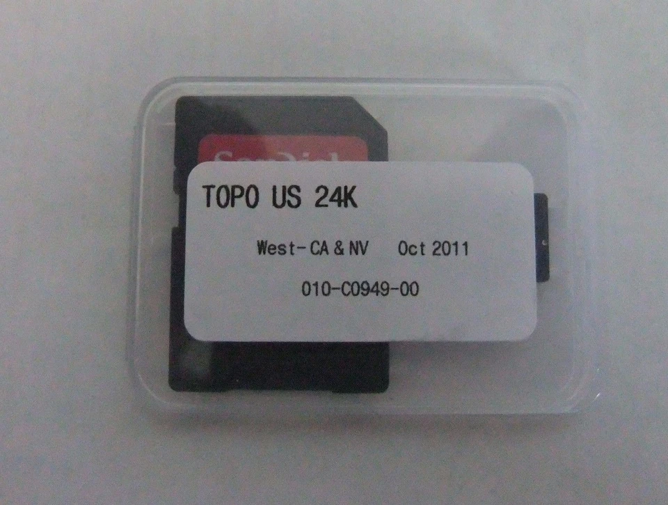 GARMIN TOPO U.S. 24K - WEST  MAP Micro sd card CA & NV 010-C0949-00  - Image 2 of 2
