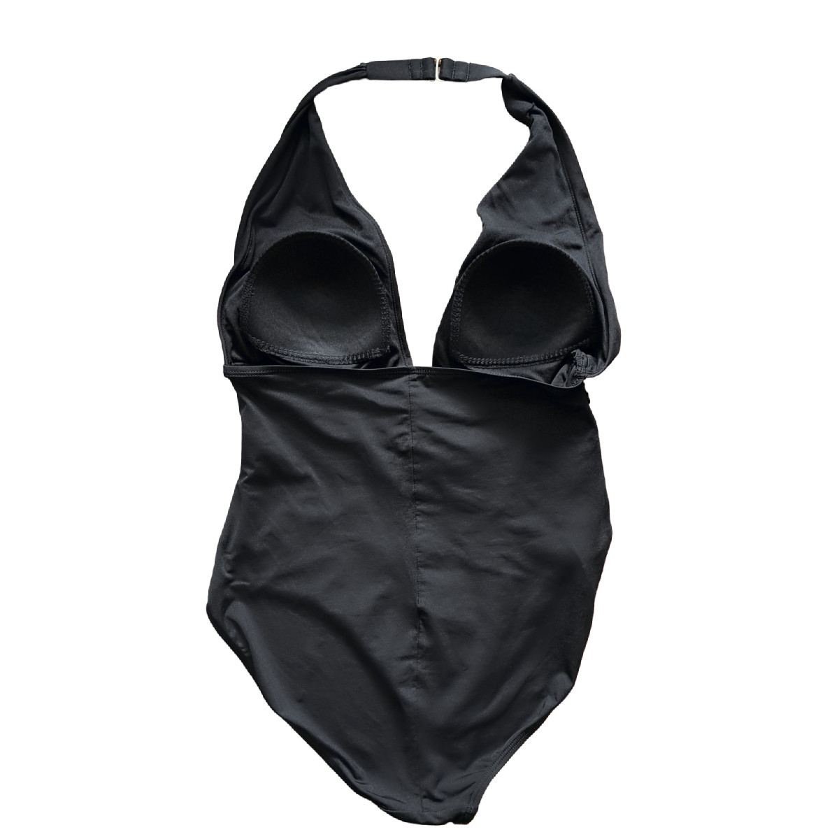 La Blanca Black Plunge Halter One Piece Swimsuit Roma… Gem