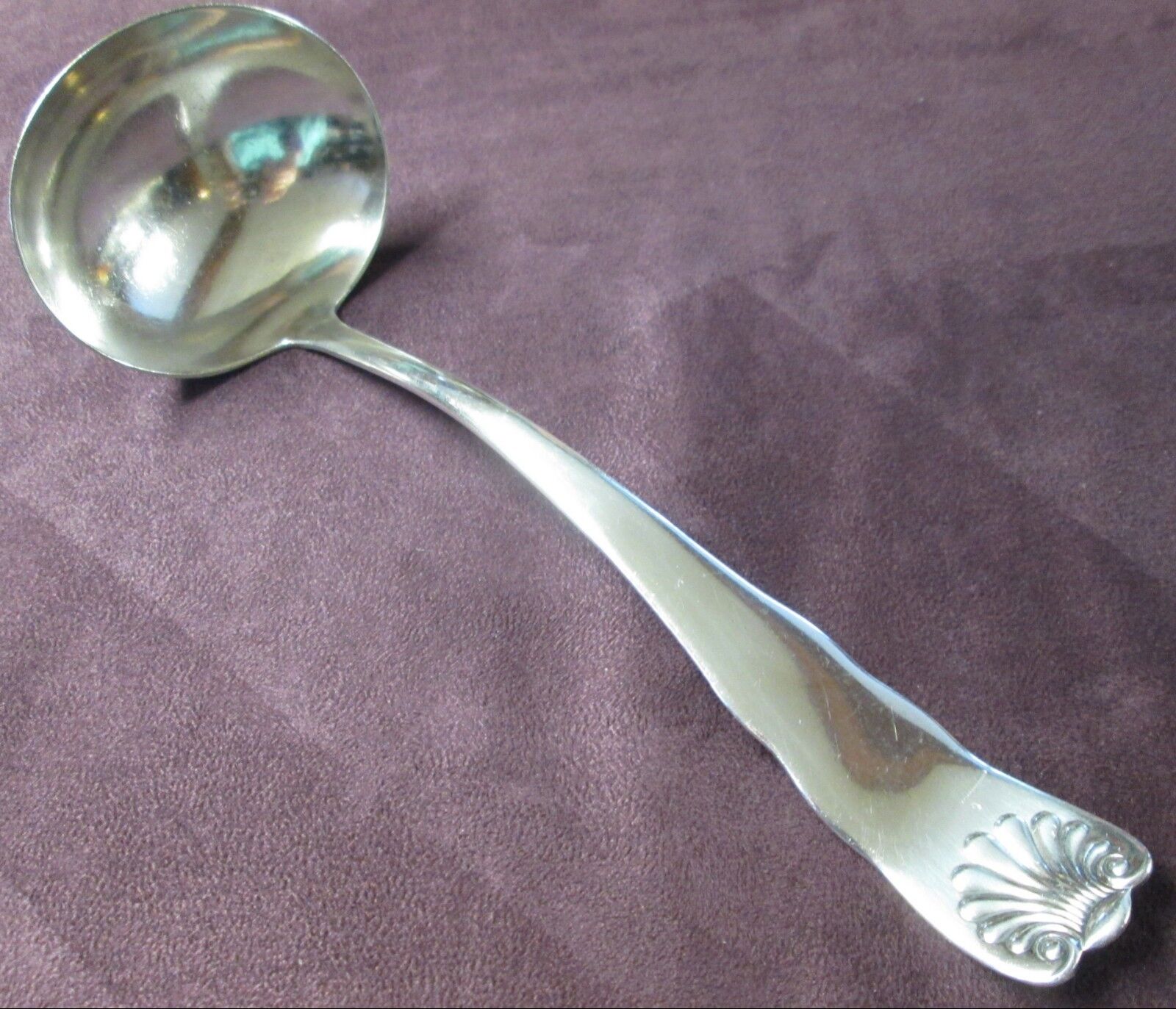 SHELL 1893 Oyster Ladle Rogers Silverplate No Monogram