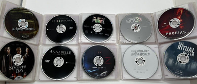 Ten Horror Movies - 10 Count Redbox DVD Lot - Discs & Cases - annabelle/phobias
