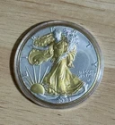2023 American Silver Eagle 1 oz .999 Silver 24Kt Gold Highlighted Coin
