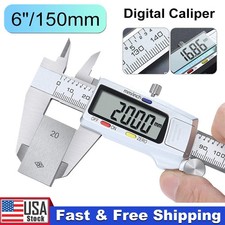 Digital Caliper Micrometer LCD Gauge Vernier Electronic Measuring Tool 6" 150mm