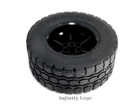 1 LEGO Large Tire 94.3x38R Racing Wheel Black Rim Ninjago (51488 29212 70595)