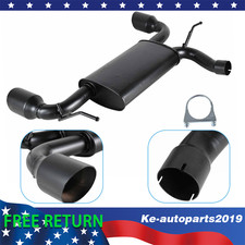 Matte Black Dual Axle Back Exhaust System For Jeep Wrangler Jk 24dr 2007-2017