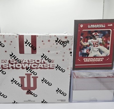Indiana Hoosiers 2025 Onit Season Showcase Team Set of 59 cards.  IU 16-0 and #1