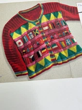 Hands Across the World Jacket Knitting Pattern Advanced Small-Large Book Pages