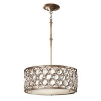Beige Nickel Glamour Klassisch HäNgelampe Pendelleuchte 2X60W/E27