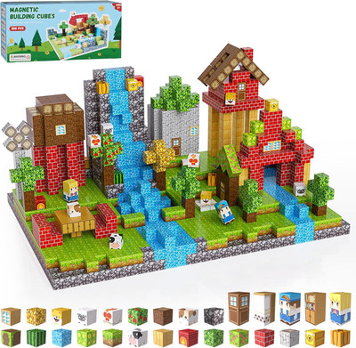 200PCS Magnetic Building Blocks Set, Magnetic Tiles Kids Build Cubes STEM Game T