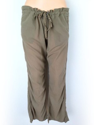 STEFANEL Damen Freizeithosen Gr. 42 Beige Baumwolle 100%