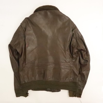 Vintage Willis Geiger US Navy G-1 Flight Leather Bomber Jacket